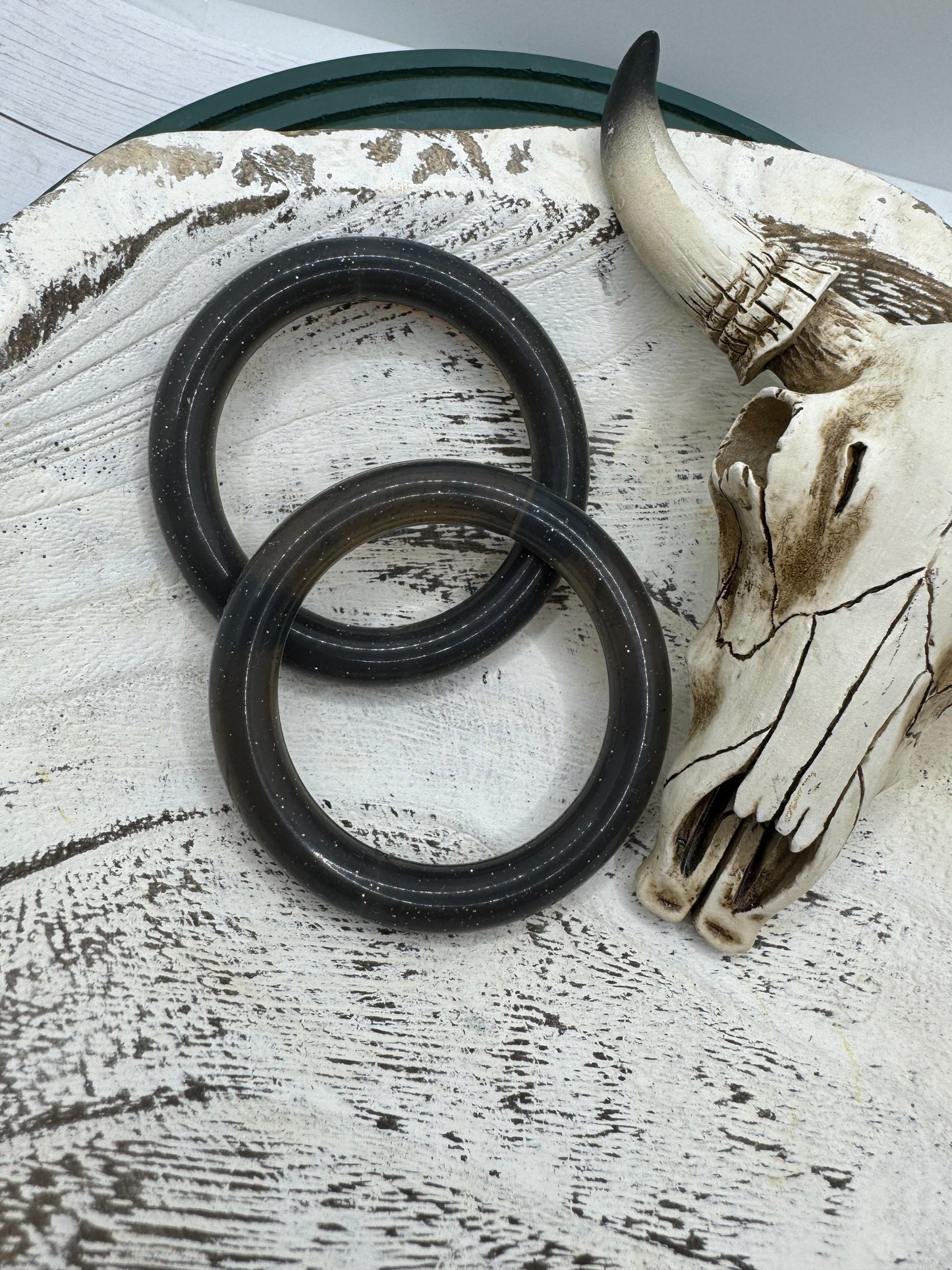 Black Glitter Silicone Ring