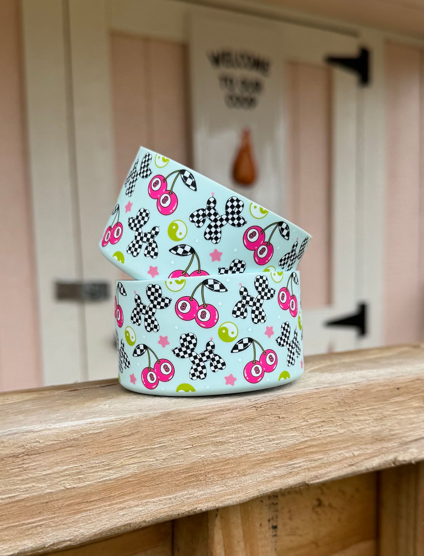 Checkered Balloon Dog Silicone Boot