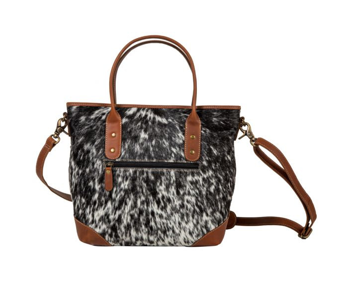 Cullom Trail Hair-on Hide Leather Hairon Bag in Black