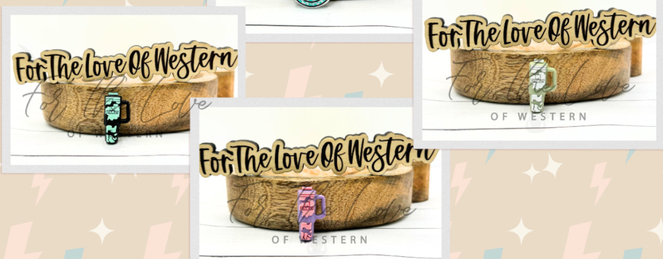 Exclusive 3D Cow Print Tumbler Silicone Bead