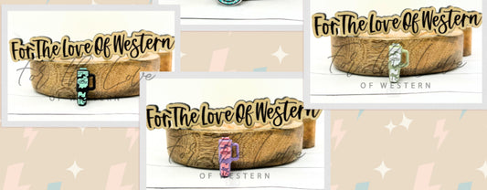 Exclusive 3D Cow Print Tumbler Silicone Bead