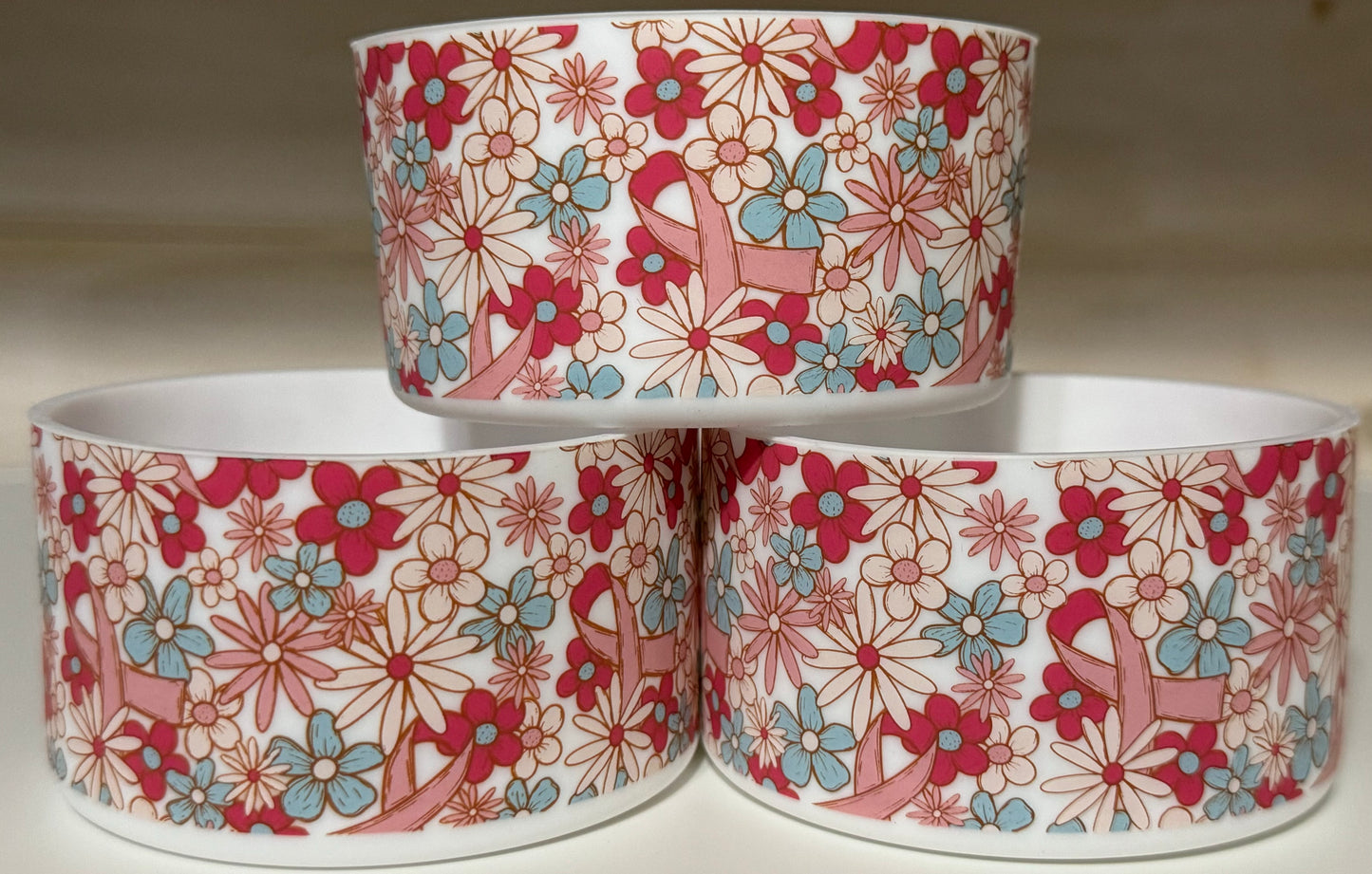 Breast Cancer Silicone Tumbler Boot