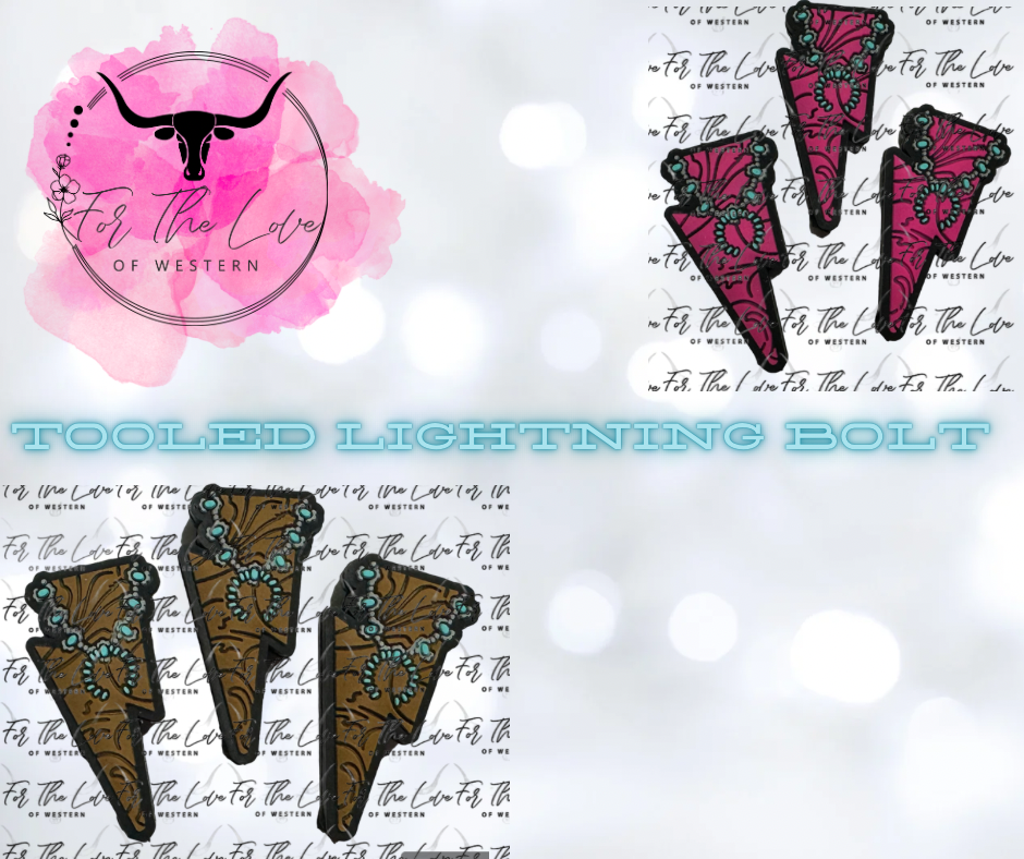 Exclusive Tooled Lightning Bolt Silicone Bead