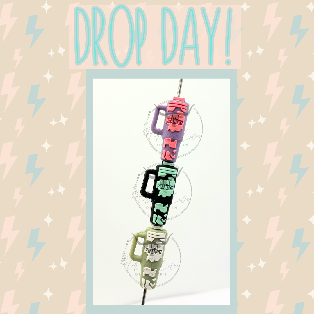 Exclusive 3D Cow Print Tumbler Silicone Bead