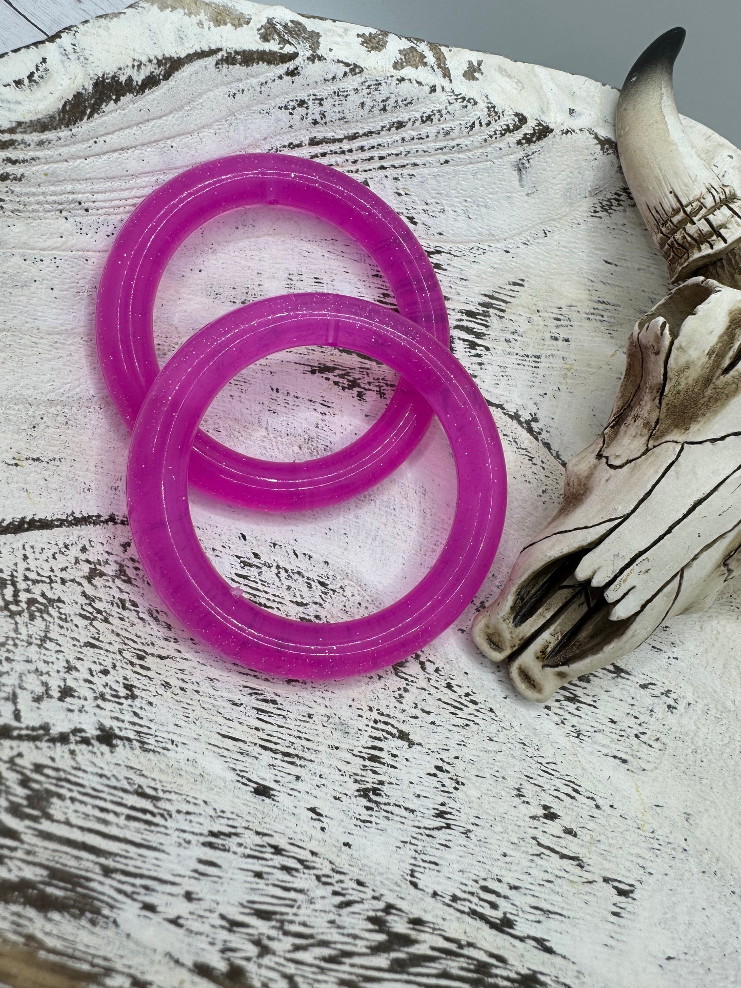 Pink Glitter Silicone Ring