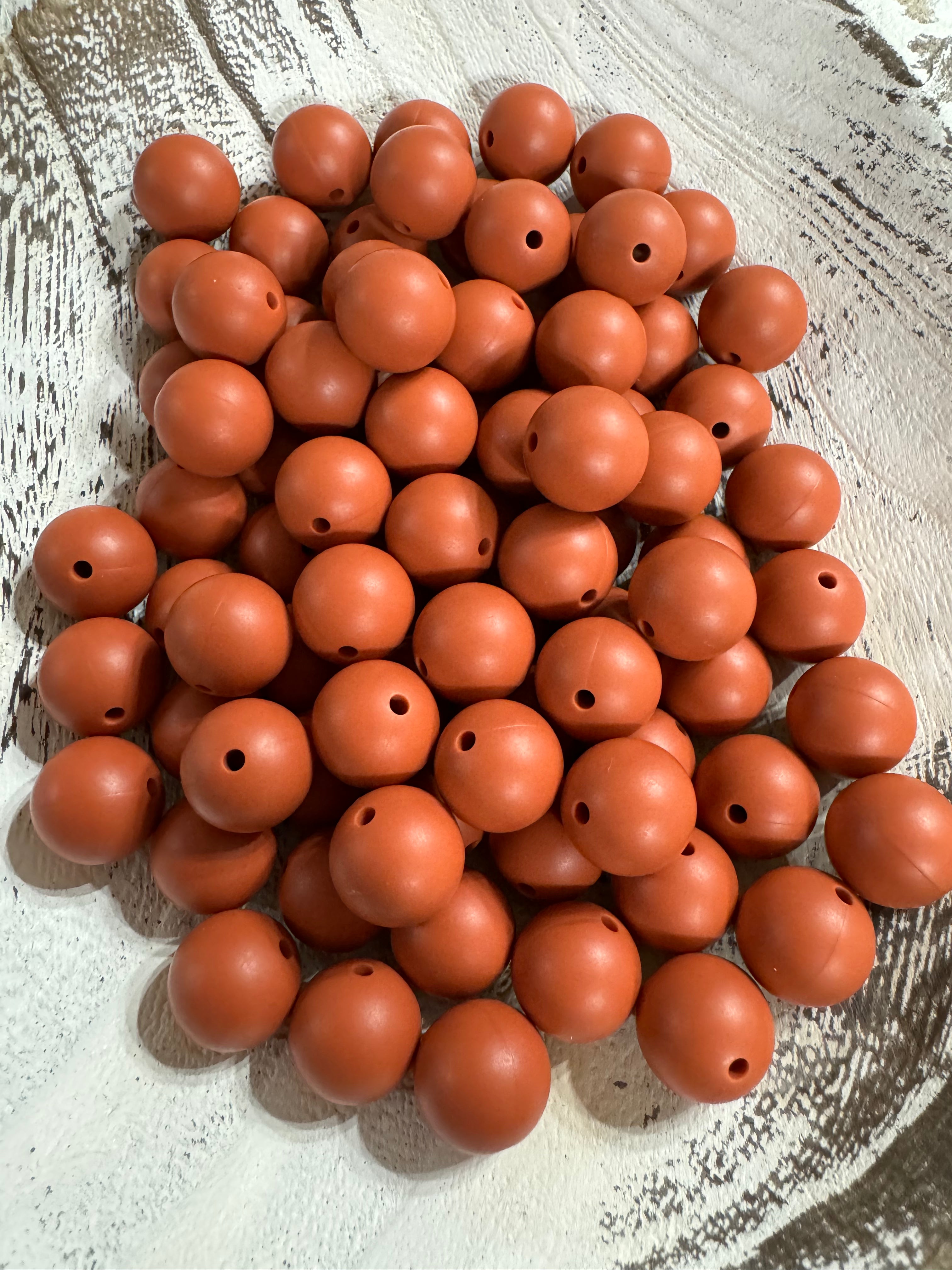 15mm Rust Silicone Bead – For The Love Of Western Boutique