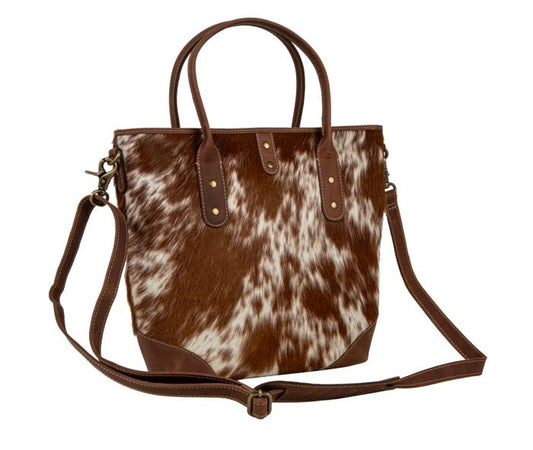 Cullom Trail Hair-on Hide Leather Hairon Bag in Fawn