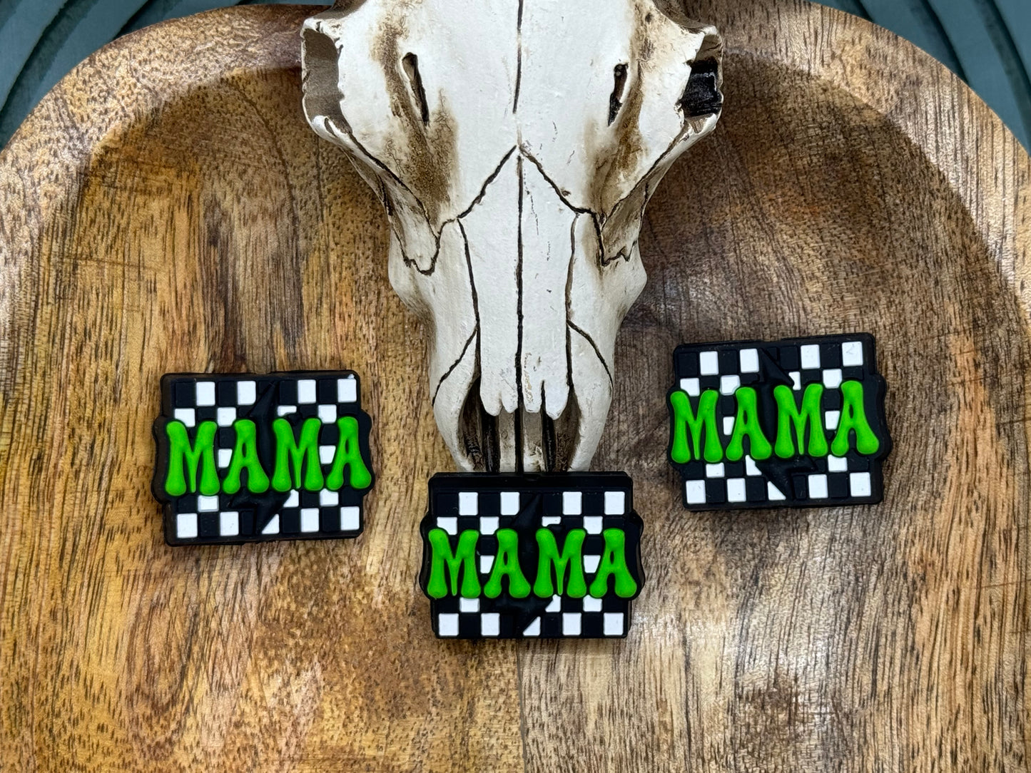 Neon Green Checkered “MAMA” (exclusive color)