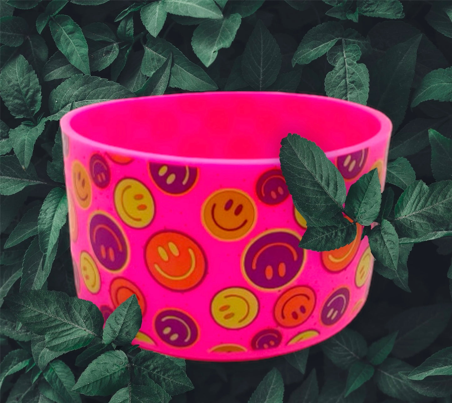 Neon Smiley Silicone Tumbler Boot