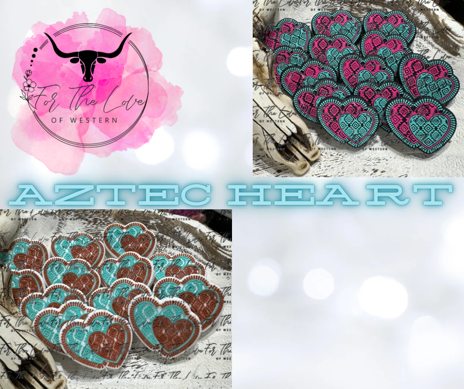Exclusive Aztec Heart Silicone Bead