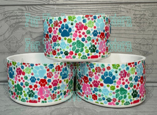 Paw Print (Blue/Green/Pink/Red) Silicone Tumbler Boot