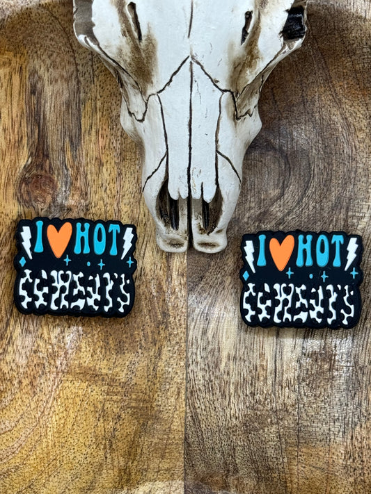 “I 🧡 Hot Cowboys” Silicone Focal Bead